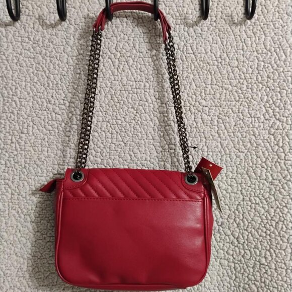 Badgley Mischka Vegan Leather Crossbody With Letter Lock Bag NWT - Picture 3 of 13